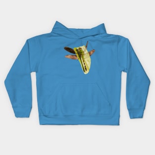 Dragonfly on a leaf Kids Hoodie